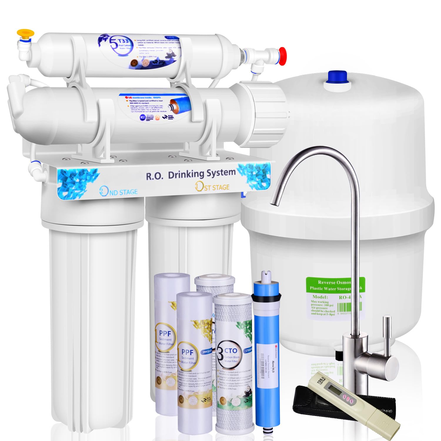 Amazon.com: PUREPLUS 6-Stage Reverse Osmosis Water Filtration