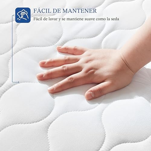 Miniatura 7 de Sealy Protector de colchón con calefacción tamaño Queen, calentador de cama eléctrico acolchado de lujo con controlador dual, 10 configuraciones de