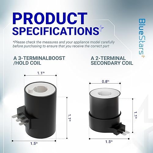 Miniatura 9 de BlueStars - Kit de bobina de solenoide de encendido para válvula de gas ultraduradera 279834, ajuste exacto para secadores Whirlpool Kenmore Maytag