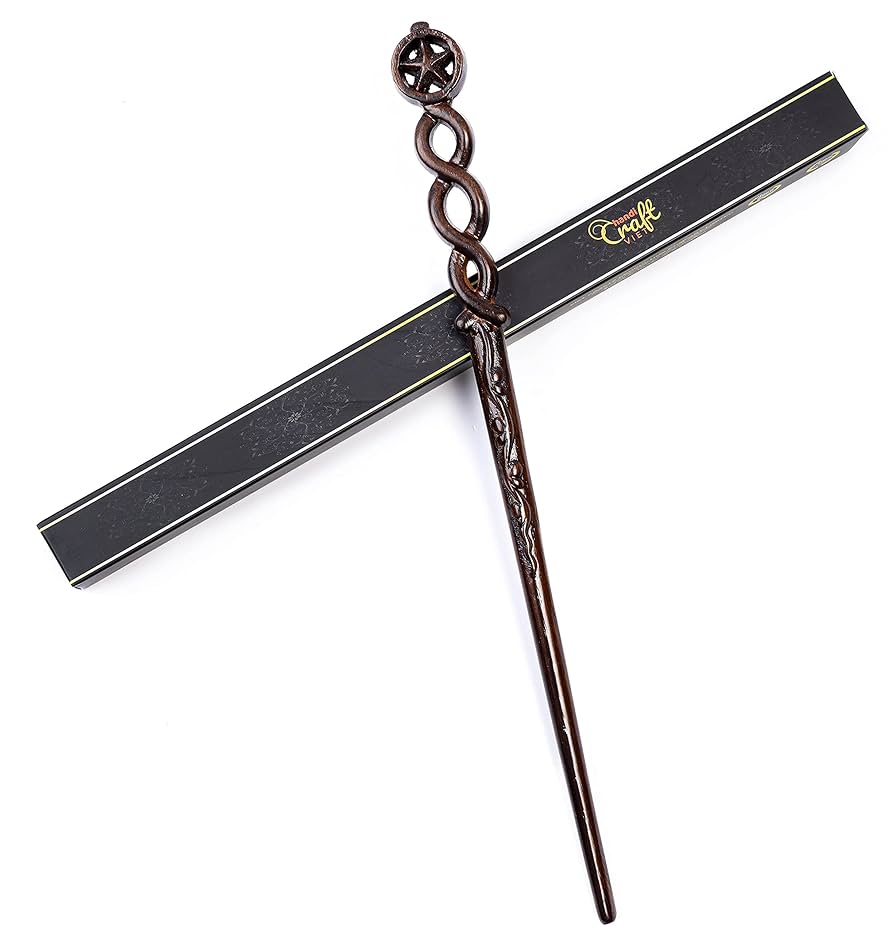 Amazon.co.jp: Handicraftviet 手彫り 木製 魔法の杖/魔女の杖