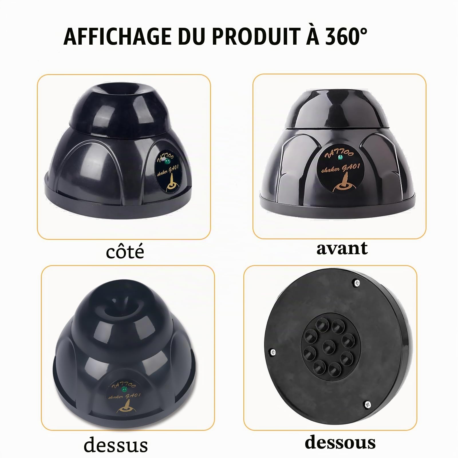 Vortex Mixeur avec 4000 tr/min, Mini Shaker Fonction Tactile, pour Mélanger en Laboratoire, Secouer la Peinture, le Vernis à Ongles, Multi-usage
