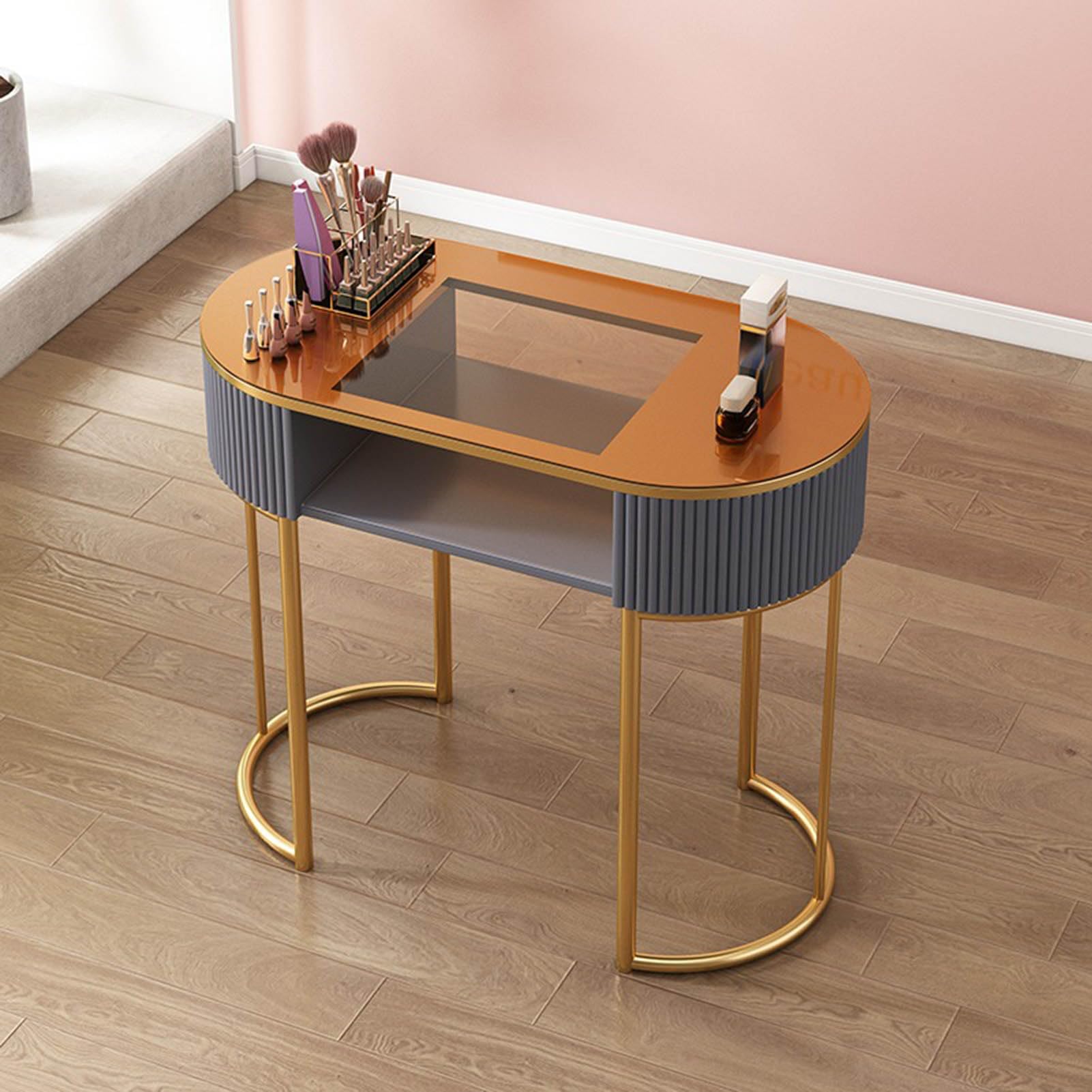 Stazione di lavoro professionale per salone di bellezza con armadi e cassetti Design elegante Materiali durevoli Ideale per tecnici delle unghie e professionisti della bellezza