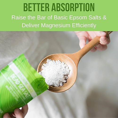 Miniatura 8 de Escamas de baño de magnesio puro y aceite de magnesio  Alivio del dolor 100% natural para aliviar el síndrome de piernas inquietas, ayuda natural