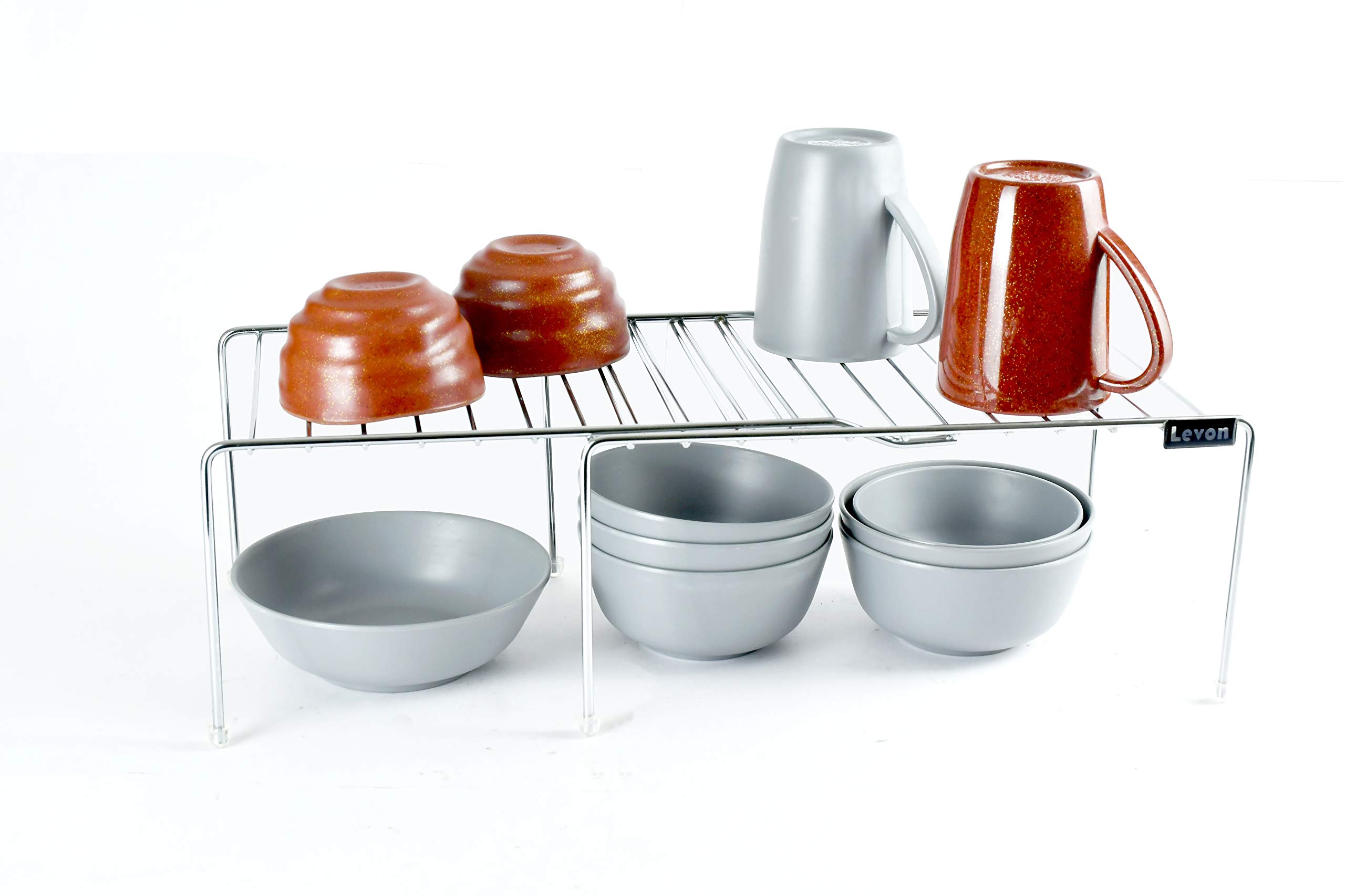 Levon Stainless Steel Kitchen Dish Rack Expandable Storage Shelves for