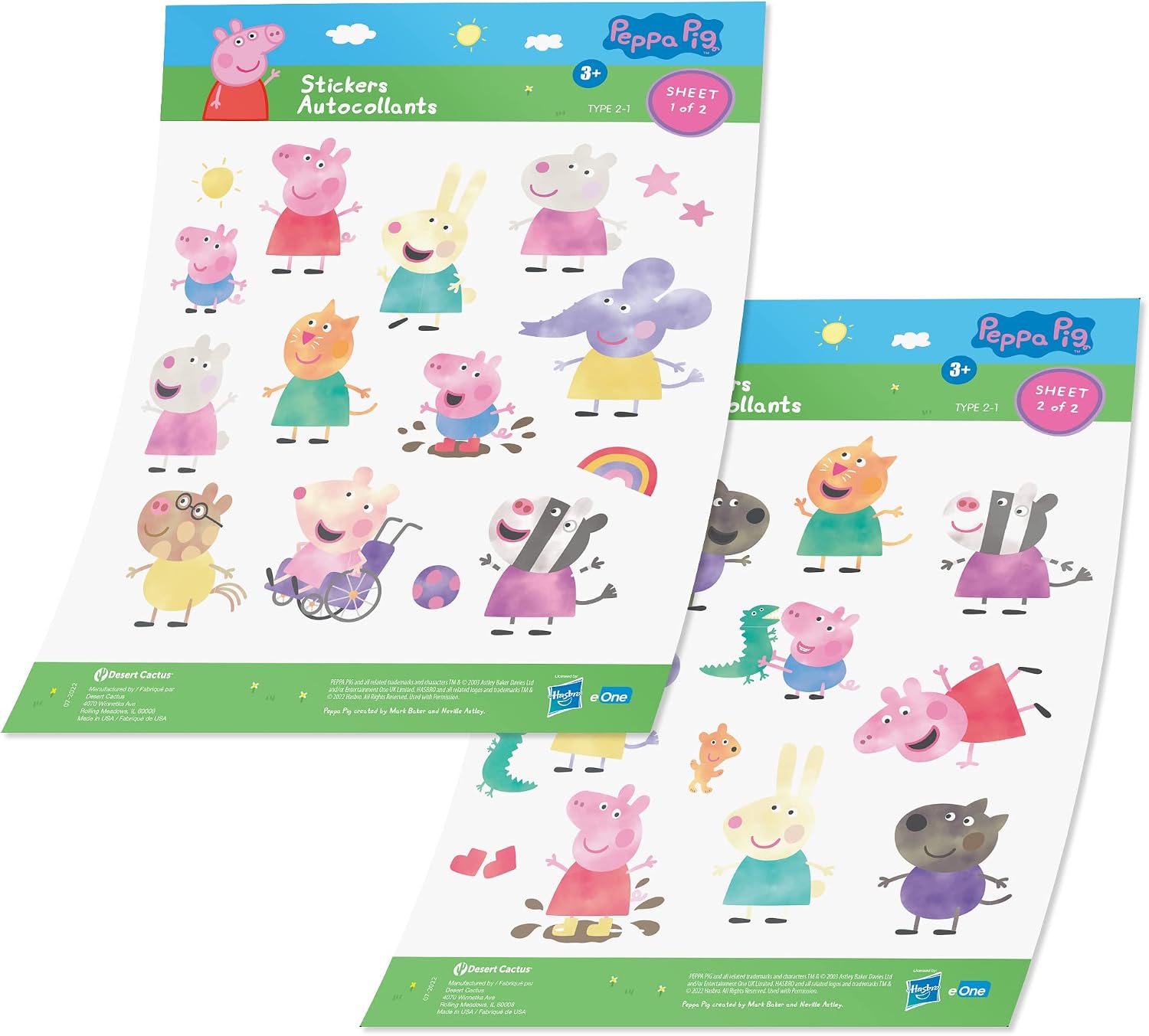 Desert Cactus Peppa Pig Sticker - 30 Peppa Stickers Premium Vinyl Decal ...