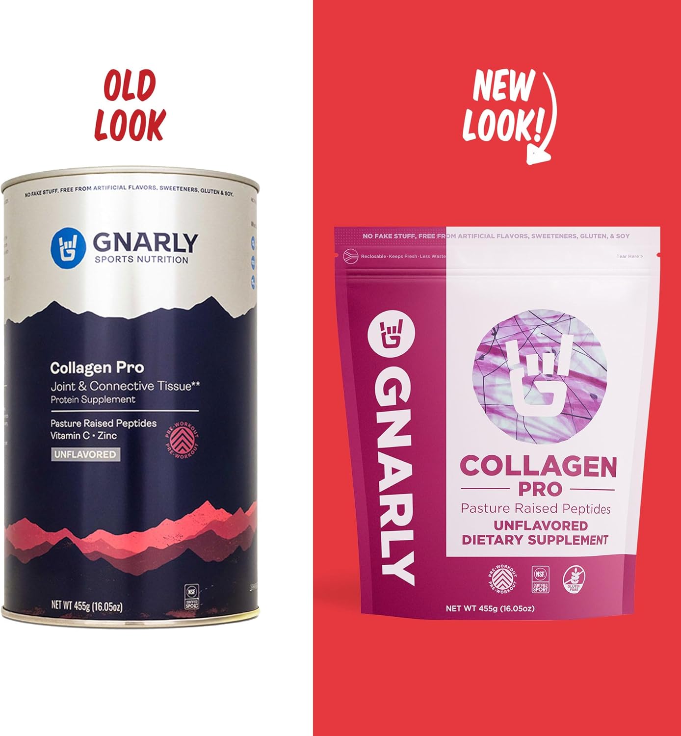 Gnarly Nutrition Collagen Peptides – Gnarly Collagen Pro with Vitamin C, Zinc & Copper – NSF Sport Certified, Protein Synthesis Vitamin Powder – Unflavored, 16.05 oz (30 Servings) - Image 2