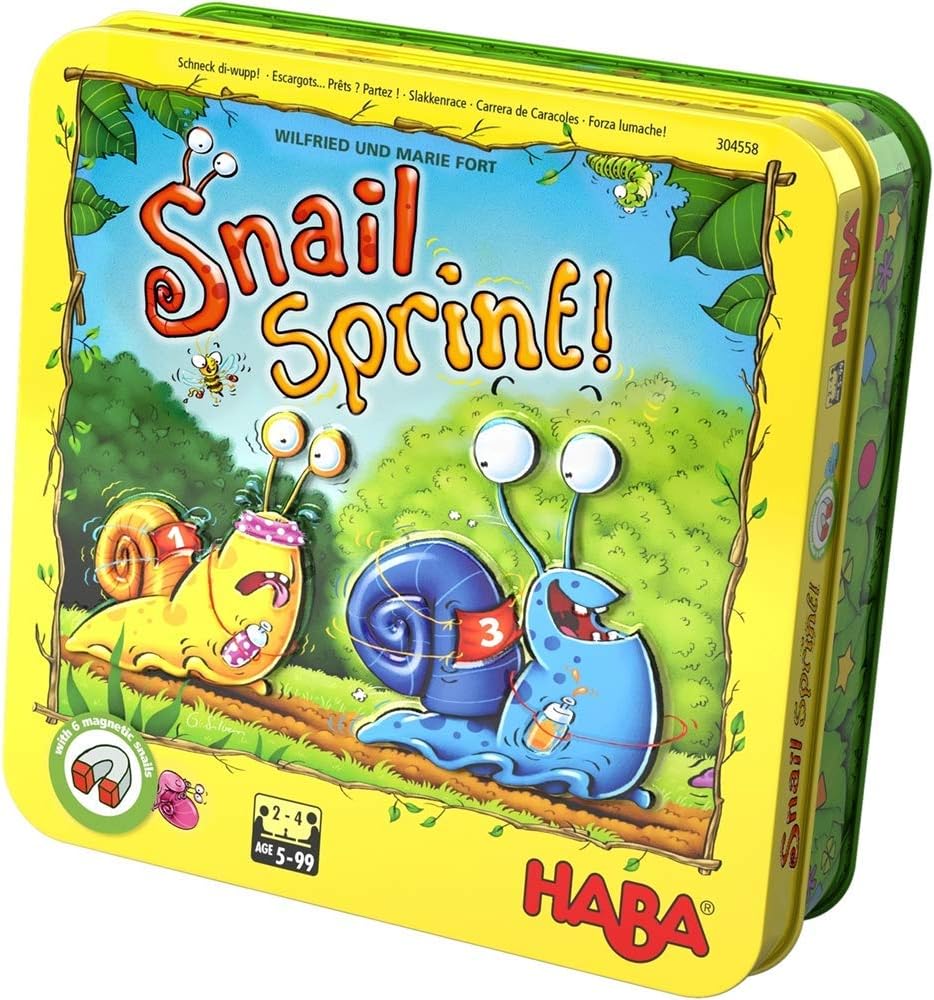 HABA Snail Sprint - Creep, Crawl and Race to The Finish Line in This Secret Identity Roll & Move Game of Luck and Choice for Ages 5+