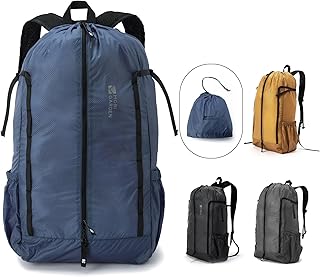 [MOBI GARDEN] 折り畳みリュック 超軽量162g 20L アウトドアバックパック チェストストラップ付き 撥水 コンパクト 内蔵収納袋 登山用 キャンプ 旅行 スポーツ 男女兼用 巾着型