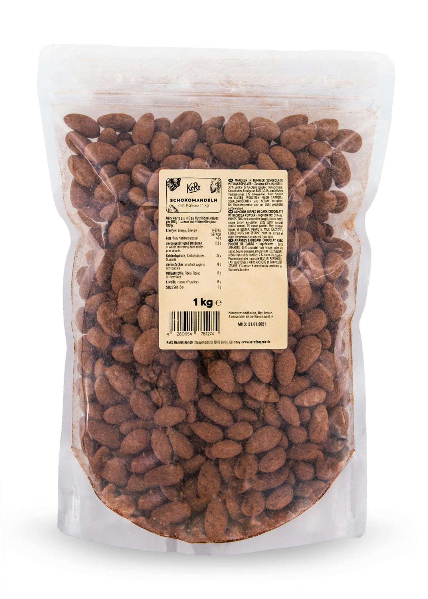 KoRo - Amandes enrobées au chocolat et au cacao 1 kg