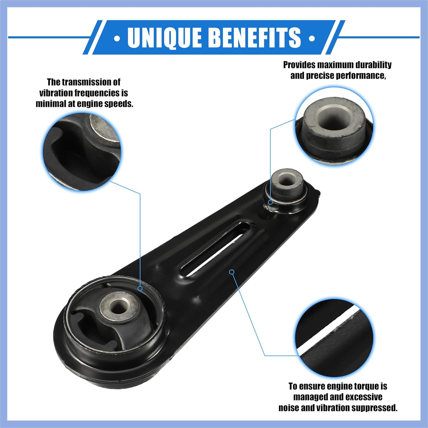 Engine Mount Compatible for Nissan Rogue 2008-2015, Anti Deform Metal Black No.11360JD01A/11360JD00A Mount Bracket Stable