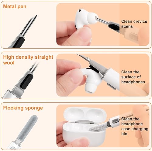 Miniatura 6 de Juego de 4 pares de bolígrafos de repuesto y limpiador de puntas de oreja Link Dream Airpod Pro para AirPods ProAirPods Pro 2 de silicona