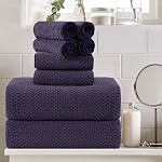 2 Pcs Navy Hand Towel Set 16"x31" Soft Highly Absorbent Quick Dry Bathroom Towels Polyester Plush Towels Set Woven Towels for Bathroom Kitchen Hotel Spa Gym