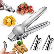 BSTDAYEVER Chestnut Cutter Safe Chestnut Cutter Cross Corrosion Crusher Chestnut Crusher 17.5 x 5 cm Chestnut Opener with 2 Pieces Finger Protectors High Hardness for All Types of Nuts Tools