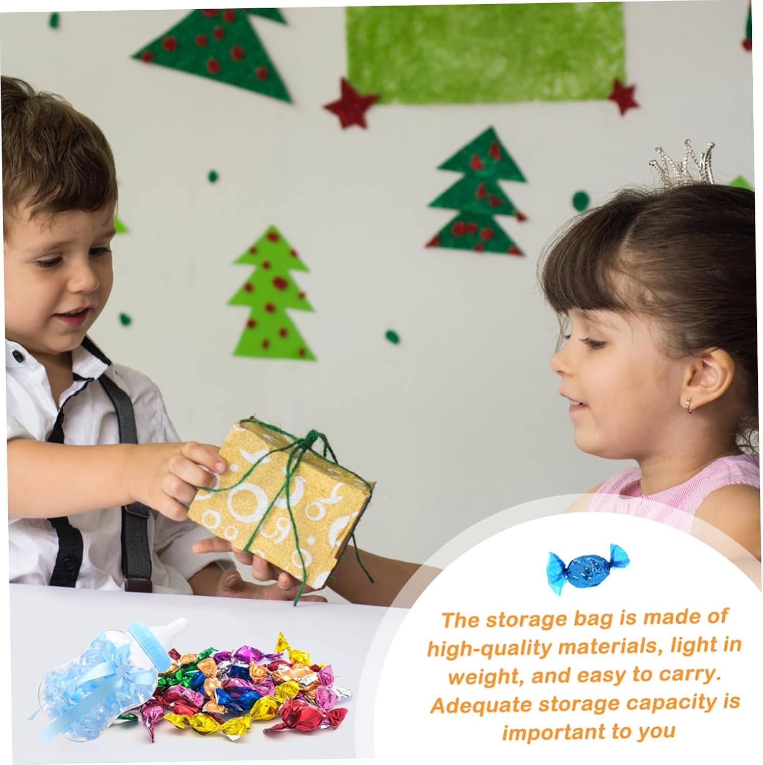 Infant Christmas 31Pcs Baby Candy Box Creative Milk Bottle Design Elegant Candy Holder for Boys and Girls