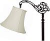 Upgradelights® 12 Inch European Drum Lamp Shade with Uno Fitter in Eggshell Silk
