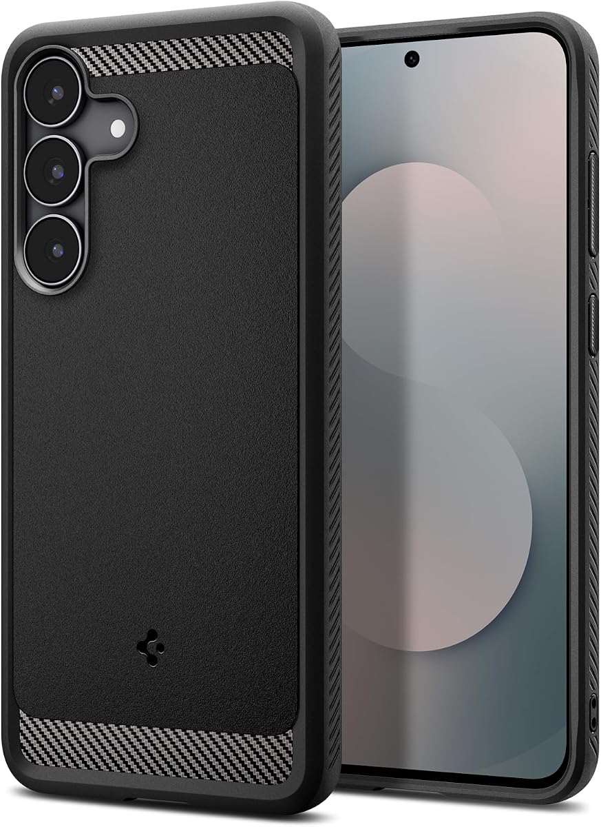 for Galaxy S25 FE Case, Rugged Armor (2025) [No Magnet Ring] [Military-Grade Protection] - Matte Black