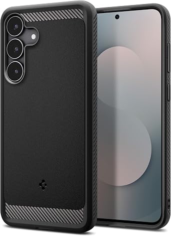 Spigen for Galaxy S25 FE Case, Rugged Armor 2025 [No Magnet Ring] [Military-Grade Protection] - Matte Black
