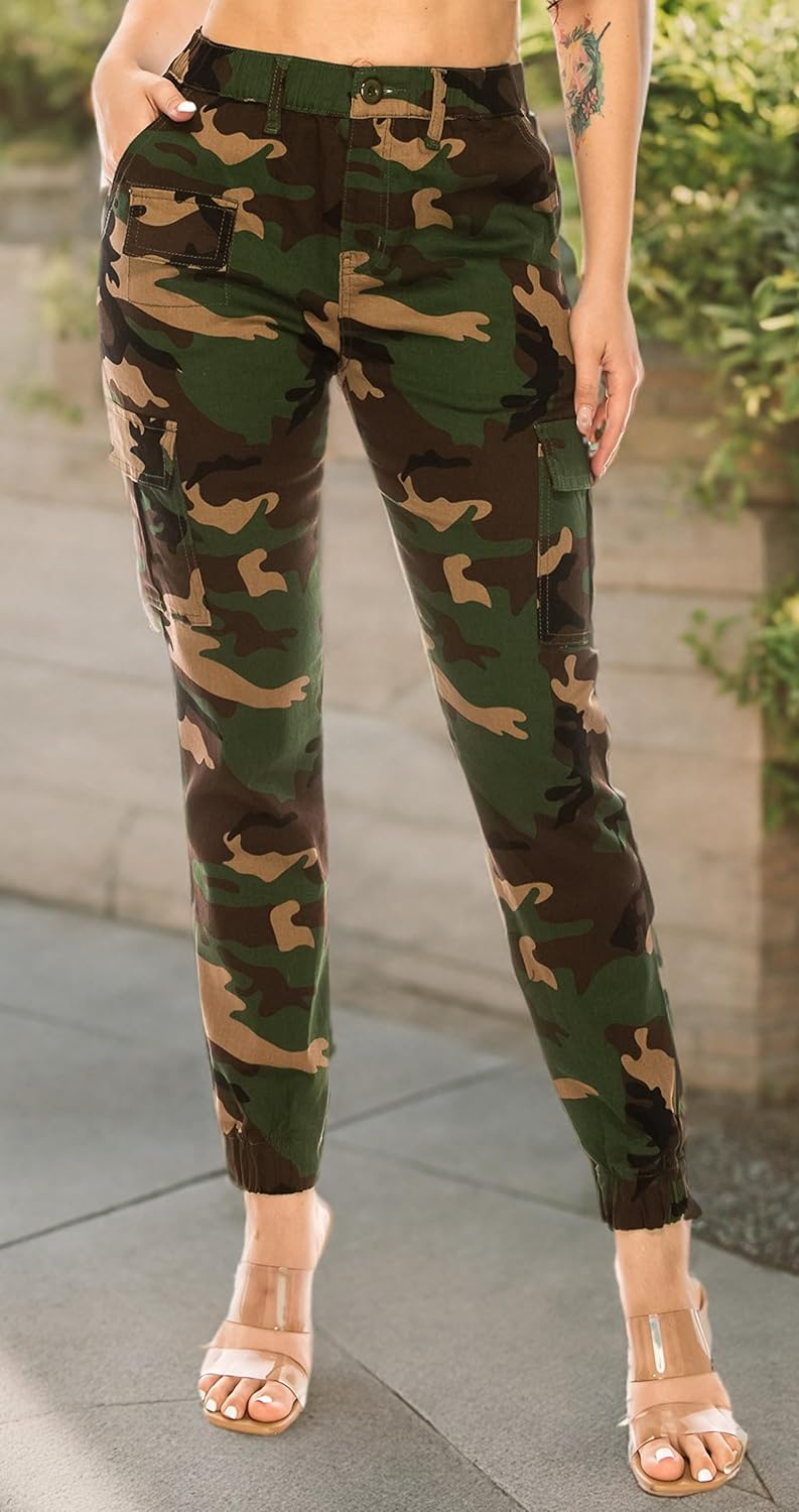 Double Denim January 5th High Waisted Cargo Joggers Pants for Women – Baggy Fleece-Lined Sweatpants with Pockets Streetwear - Image 7