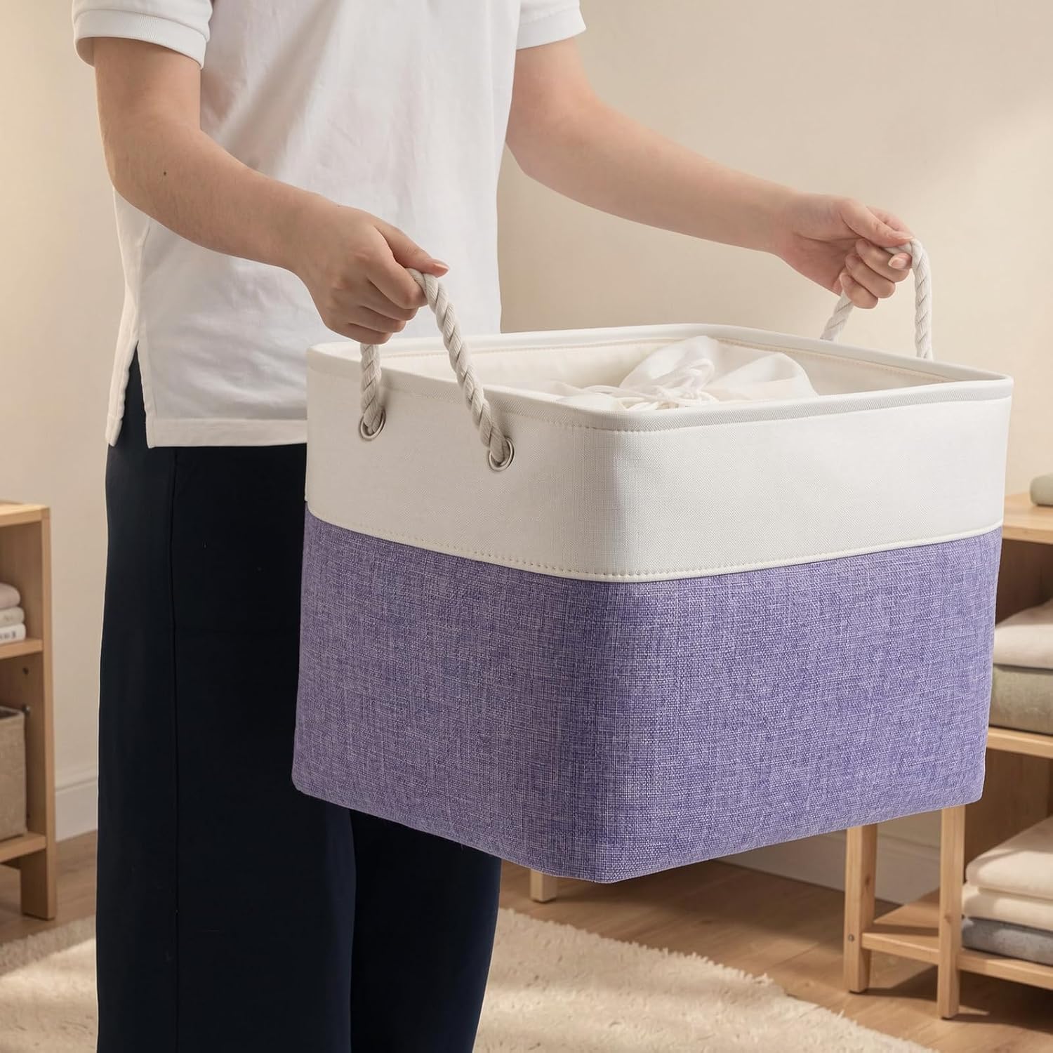 16x12x12 In Foldable Fabric Large Storage Bins with Handle 1 Pack image 5