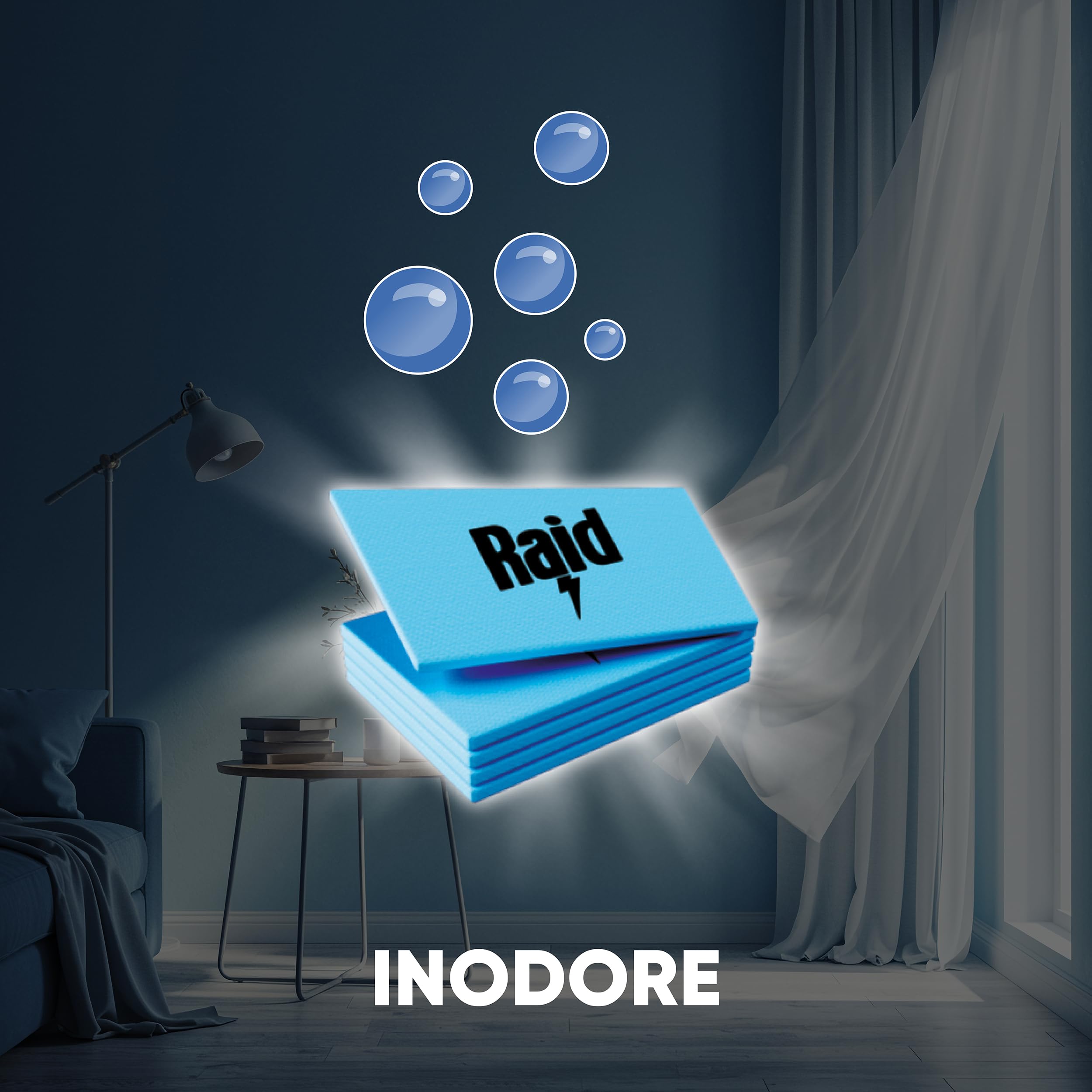 Raid Piastrine Antizanzare, 60 Piastrine Inodore per Zanzare Comuni e Tigre, Fino a 12 Ore di Protezione, Compatibili con Diffusori Raid