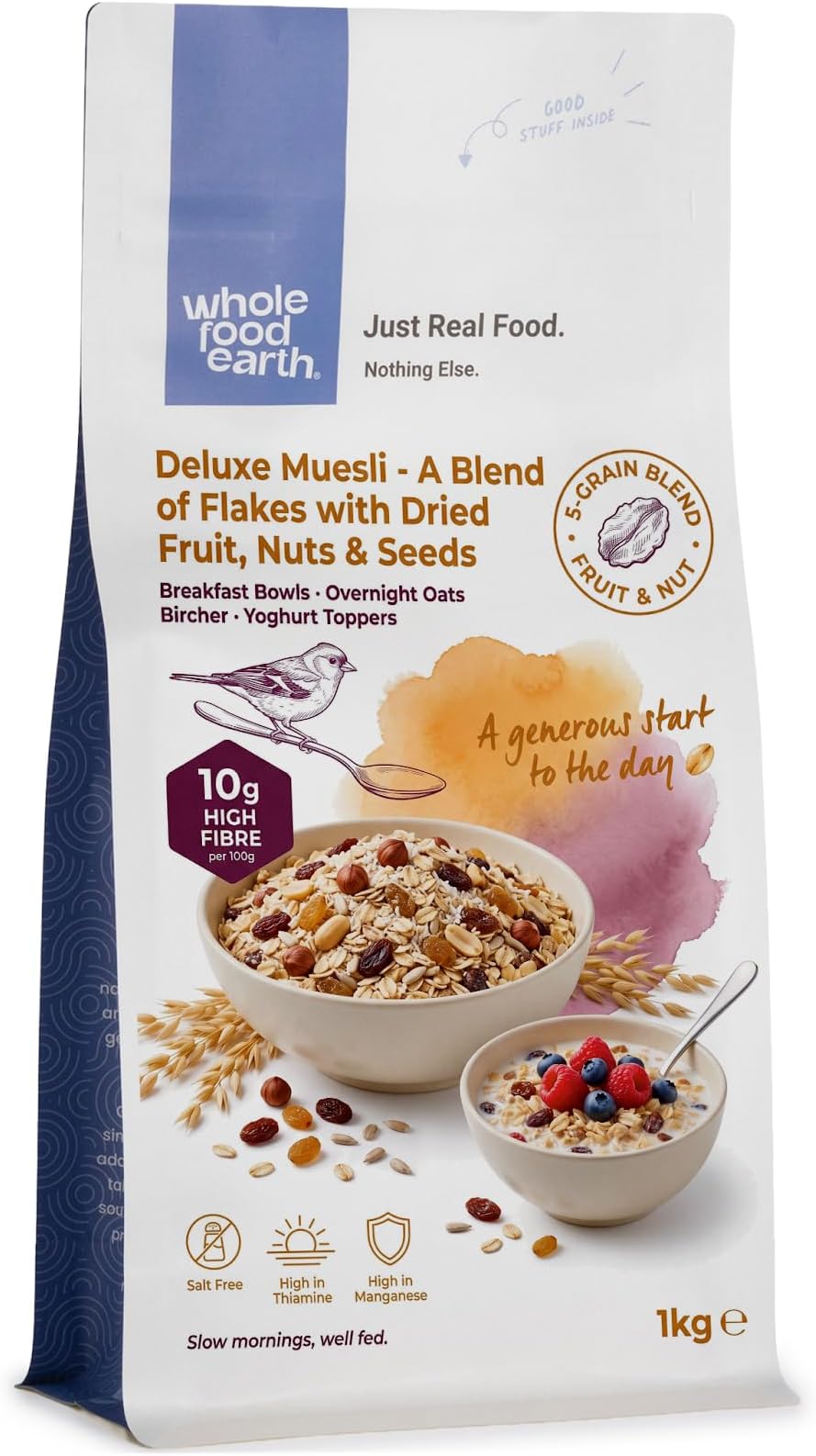 Deluxe Muesli - A Blend of Flakes with Dried Fruit, Nuts & Seeds 1kg