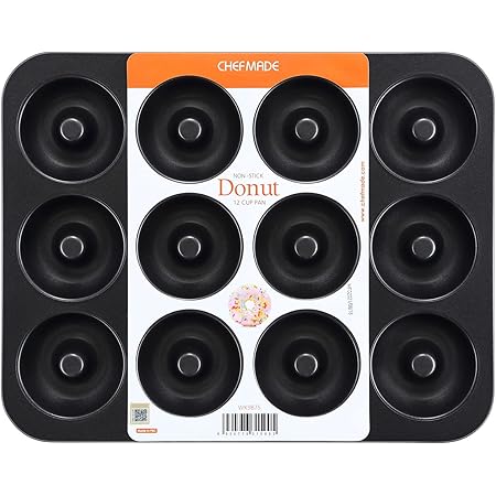 CHEFMADE Nonstick Donut Pan, 12 Cavity Ring Doughnut Baking Pan
