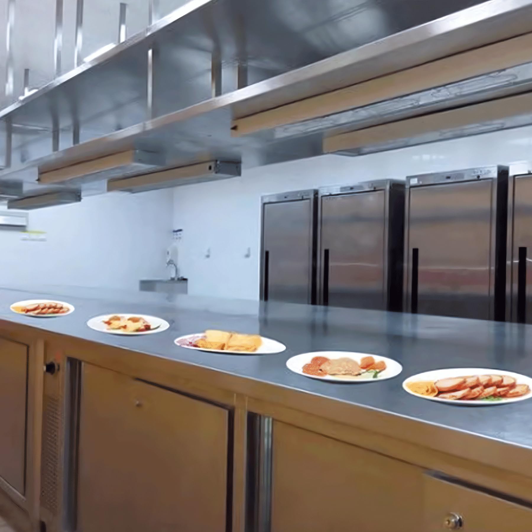 2pc Lámpara de Calor de Alimentos Comercial, Calentadores de Buffet Acero Inoxidable, Calentador Alimentos para Buffets y Hoteles - Garantizar el Sabor de los Platos(Size:60cm)