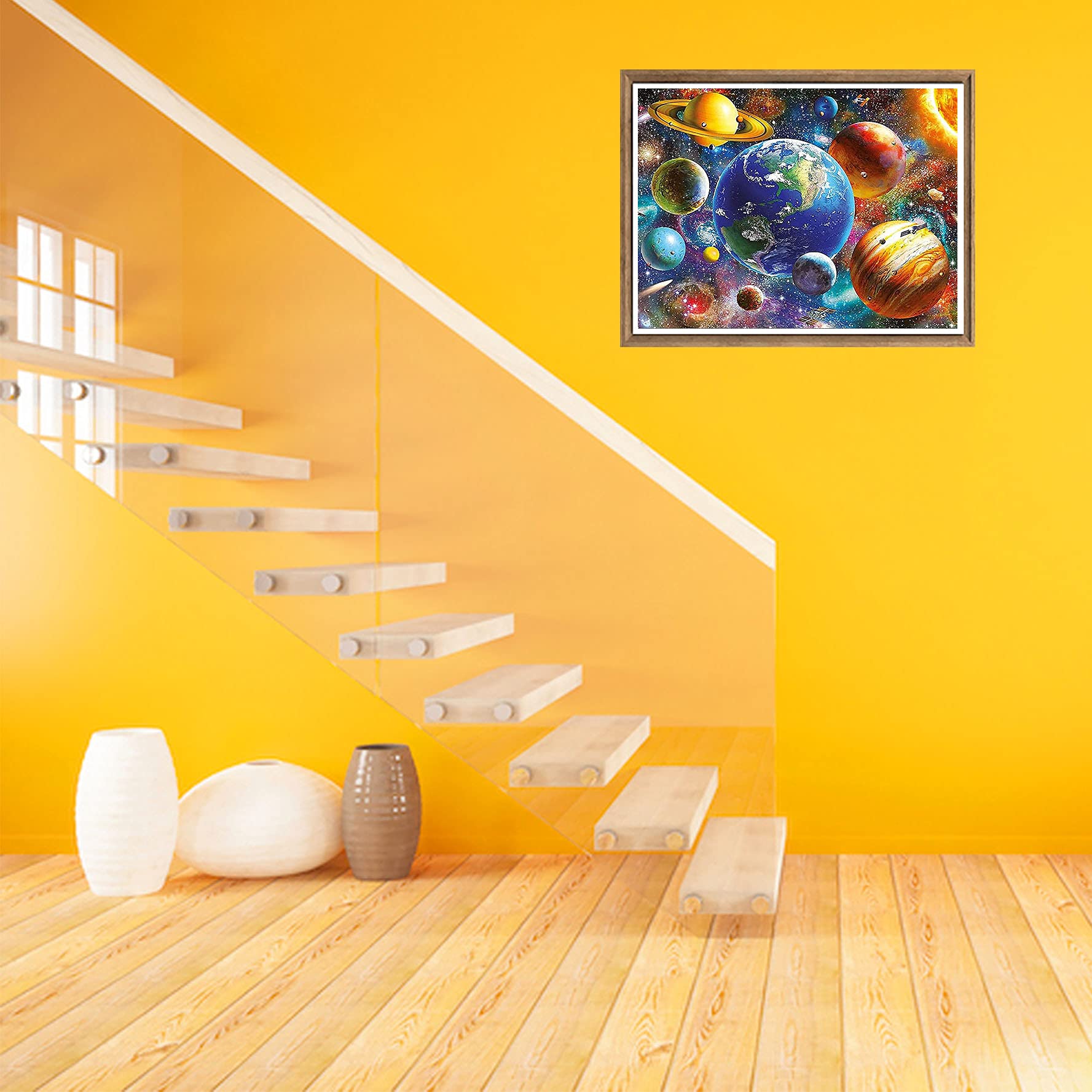 Bimkole 4 Pack 5d Diamond Painting Kit Completo Fai da Te Fiori, Lago Di Primavera AutunnoPittura Diamante Punto Croce Strass Arte E Creazione Di Mosaico Decorazione Murale Artigianale (30x40 cm