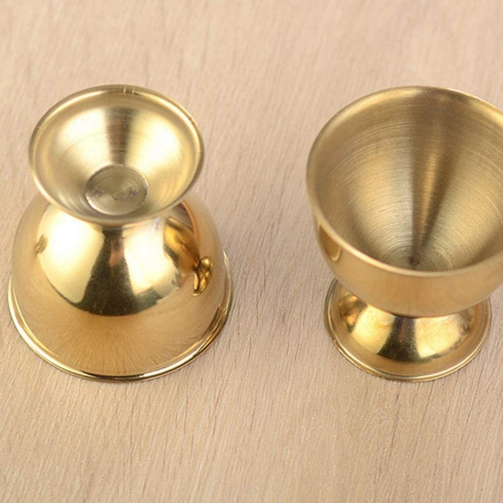 16X Eierbecher Set Edelstahl Eier Hart Gekochte Eier und Soft Tray Werkzeughalter KüChe, Gold
