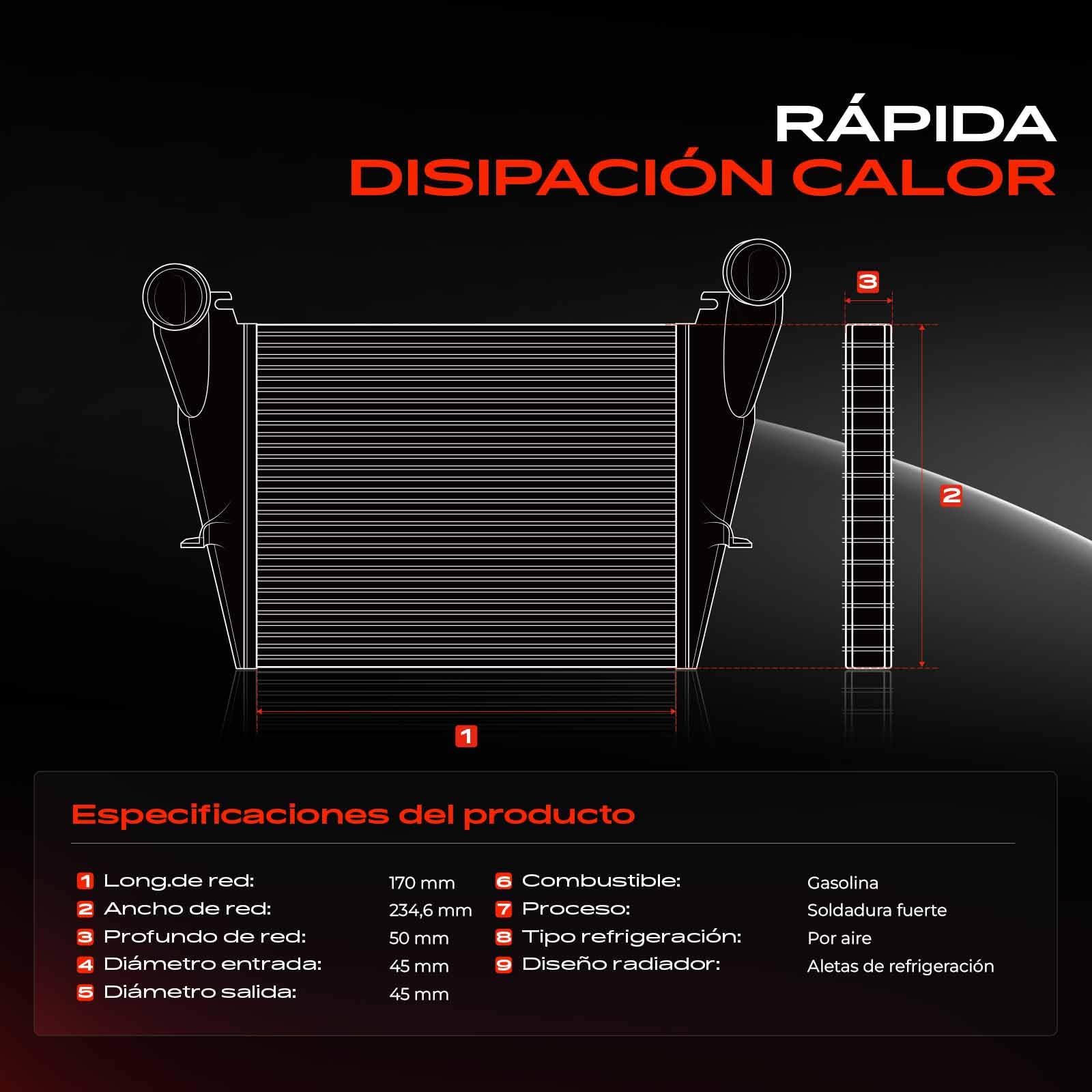 Frankberg Intercooler turbo Gasolina Refrigeración por aire 4515010301