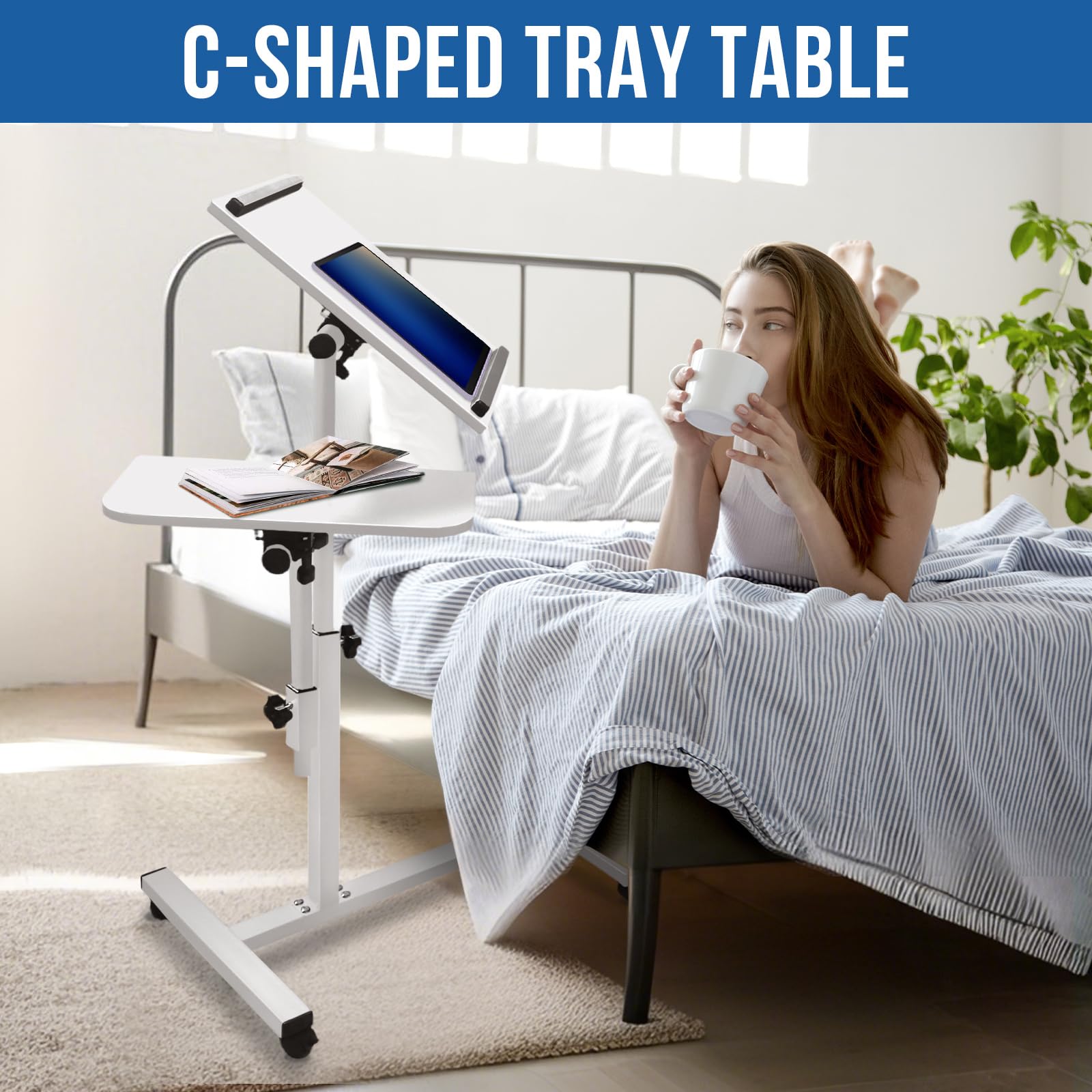 Amazon.com: JD Concept Tilt-Swivel Dual White Desktop Bed Side