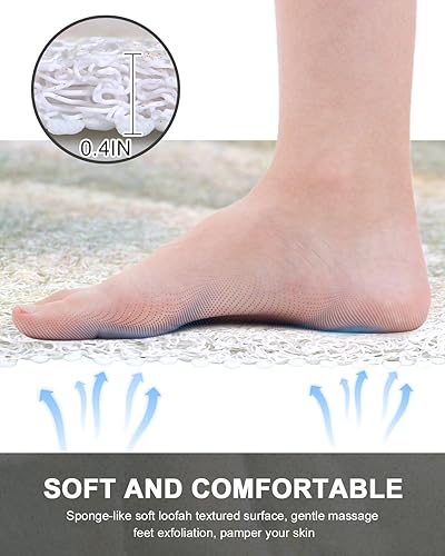 Miniatura 4 de Alfombrillas de ducha cuadradas antideslizantes 32 x 32 pulgadas, tapetes de ducha antideslizantes grandes para ducha interior con orificio de