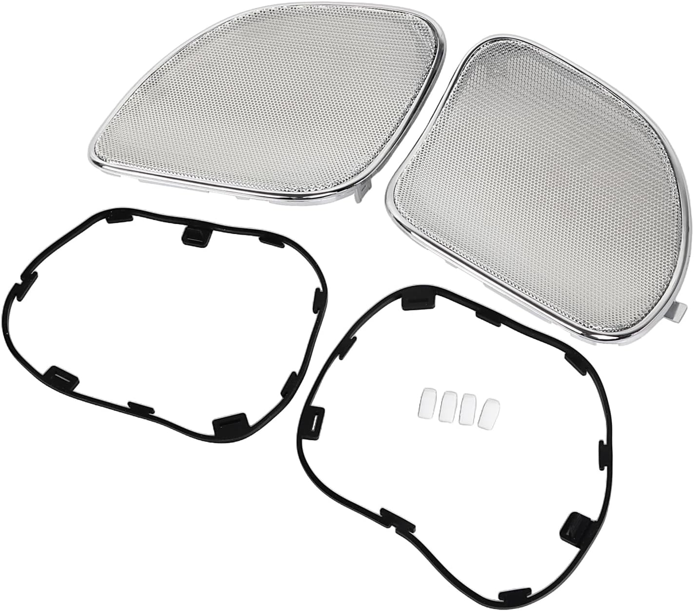 Chrome Moto Speaker Grilles Mesh Cover For Haley Road Glide FLTRX 2015-2023