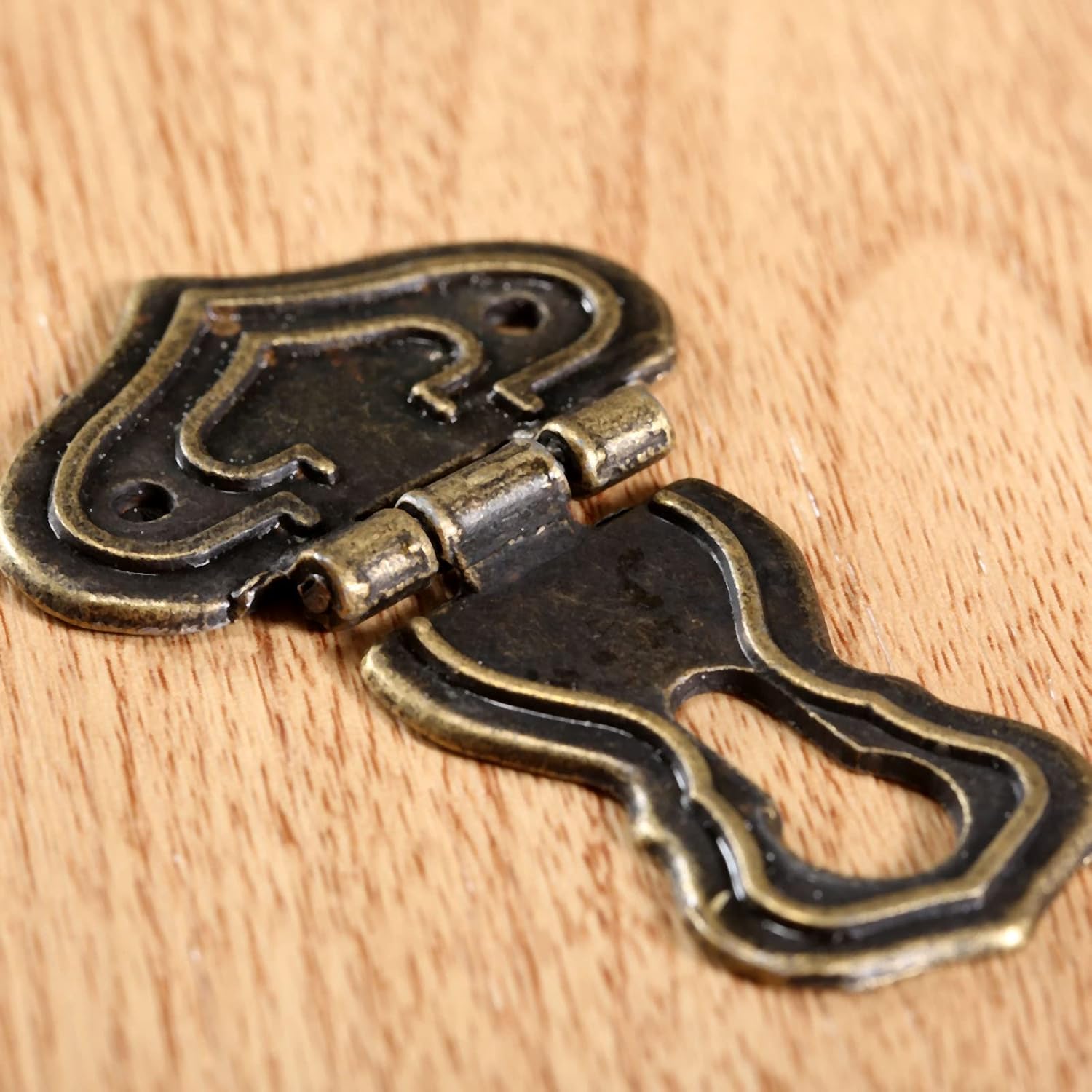 1pc Lock Hasp Hook Metal 5 Screws Antique Bronze 63x47mm Decorative Wooden Box Case Chest Padlock Vintage Iron Hardware