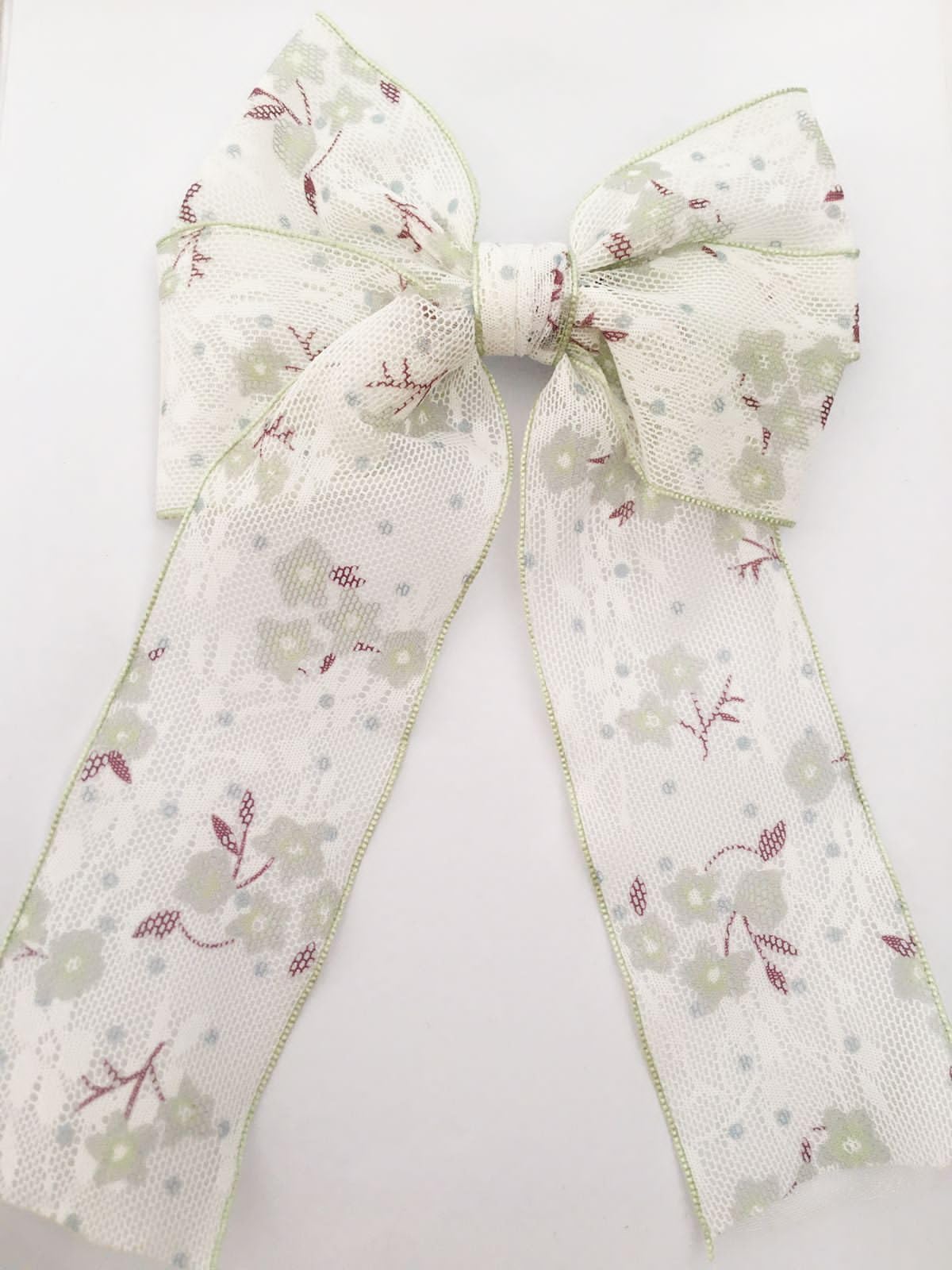 bow hair clips for women and girls white color bow hair pins with light green color flowers design (pack of 1) back pins center clips for children (B0CV3M2FZS) Amazon Price History, Amazon Price Tracker