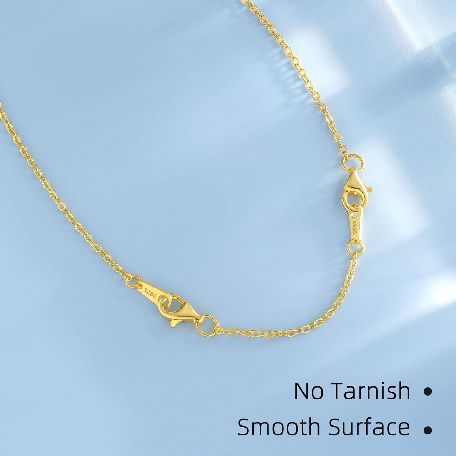 925 Sterling Silver Necklace Extender Gold Necklace Extender Gold Chain Extenders for Necklaces 2", 3", 4" Inches - Image 9