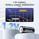 Premium Rechargeable C Battery with Charger, 6 Packs High Capacity 4000mAh 1.2v NiMH C Size Batteries with Universal Battery Charger for AA AAA 9V D C Rechargeable Batteries
