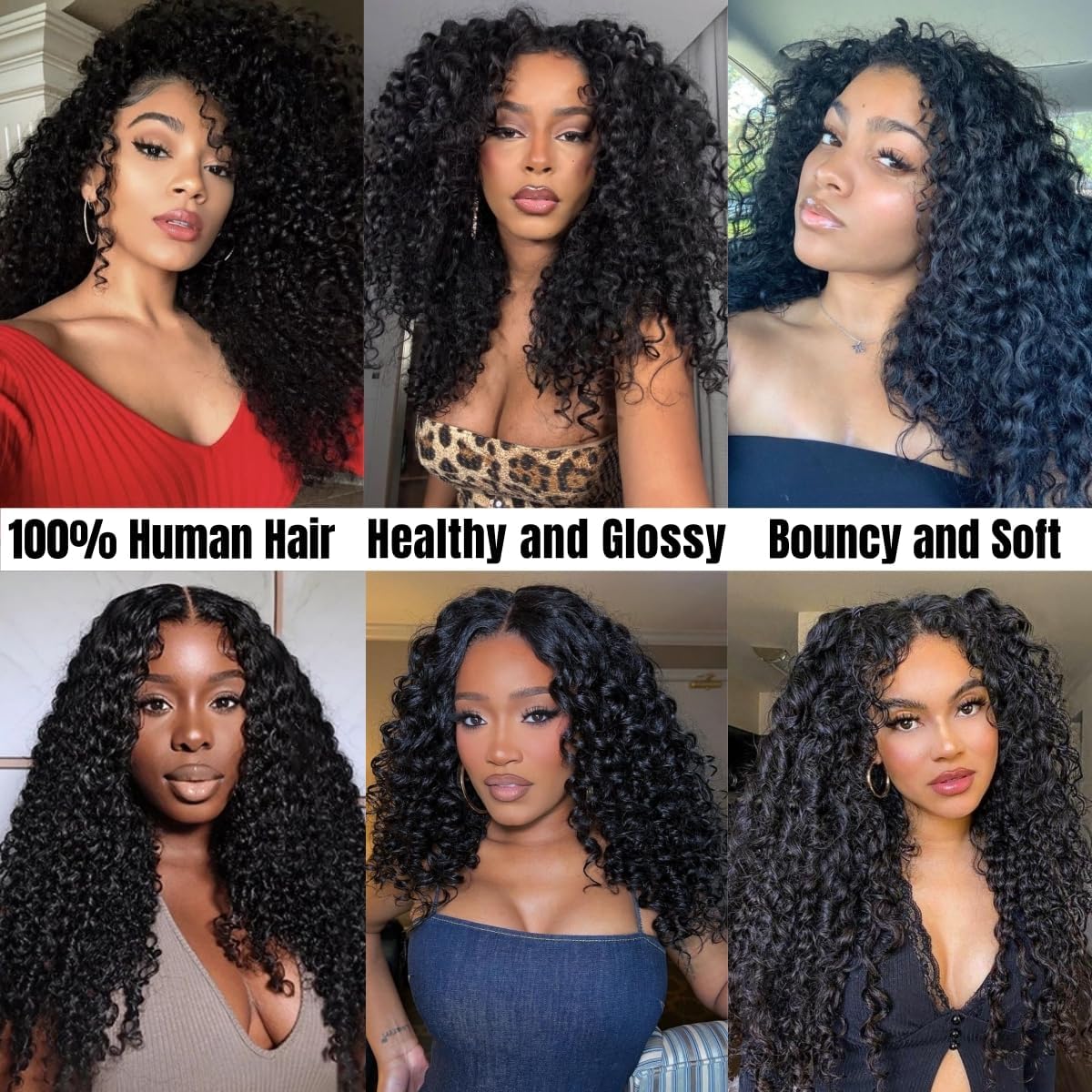Amazon.com : Burmese Curly Bundles Human Hair 24 26 28 Inch  display picture 2