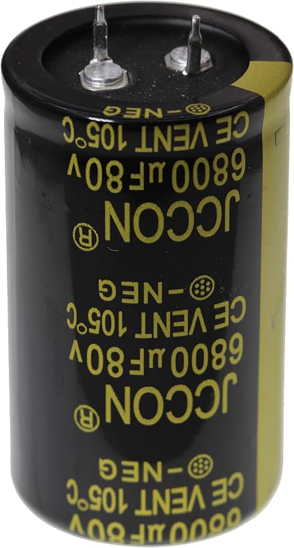 2 piezas 80V 6800UF 2 pines soldadura Terminal a presión condensador electrolítico 80 voltios 6800 uF | Condensador electrolítico con terminales enchufables para soldar