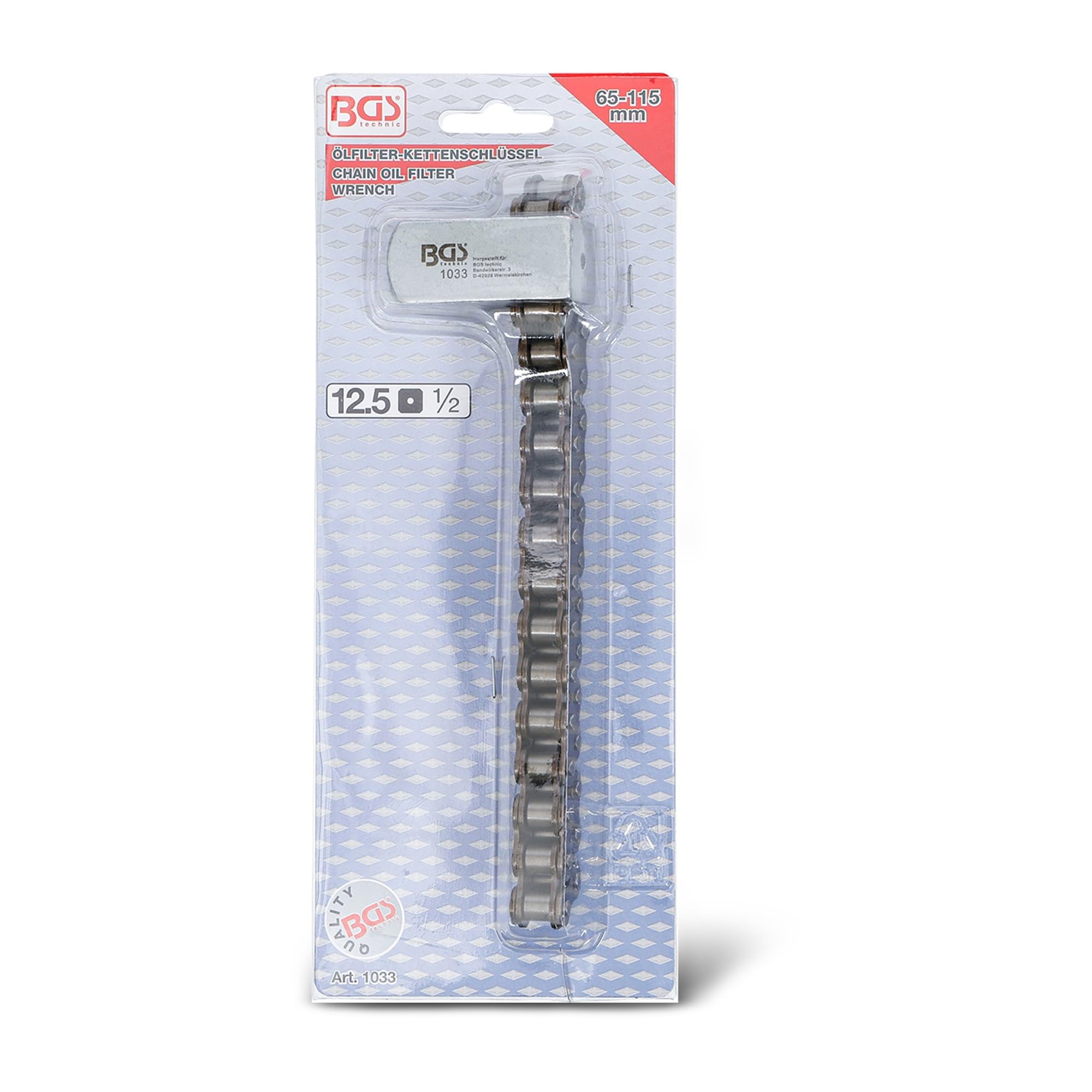BGS 1033 | Chiave a catena per filtro dell’olio | Ø 65 - 115 mm
