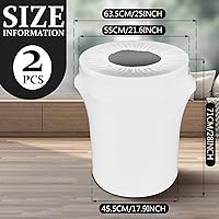 Vista 2 de Tanlade Cubo de basura elástico de 32 galones, cubierta de elastano para cubo de basura para exteriores, cubiertas de elastano para interiores