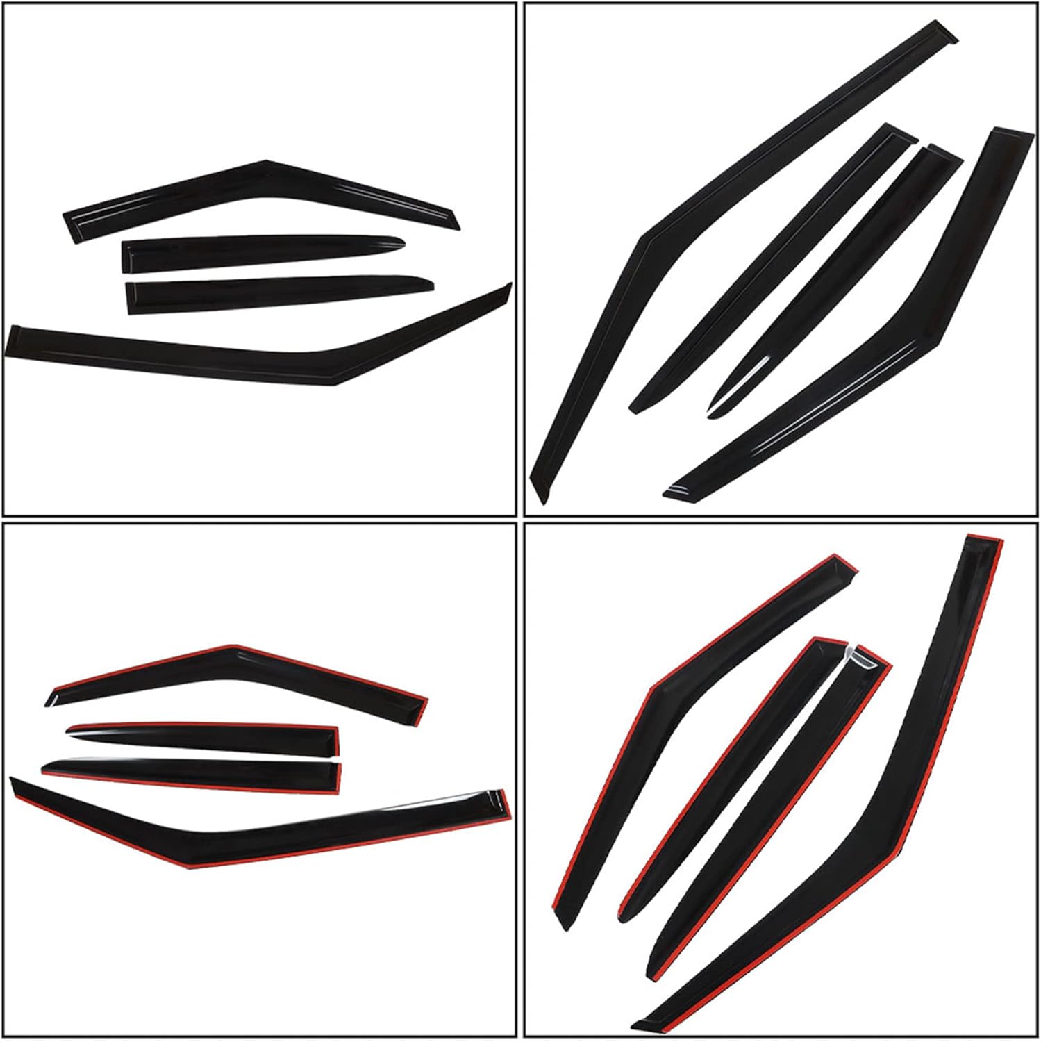 GXYWADY 4 PCS Side Window Visors Vent Shade Sun Wind Rain Guards Deflectors Outside Mount Replacement for Veloster 2011 2012 2013 2014 2015 2016 2017