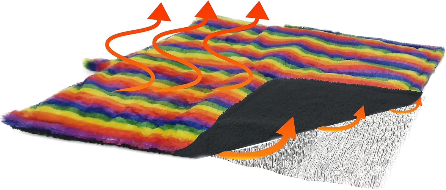 Rainbow Fleece Self-Heating Thermal Pet Mat