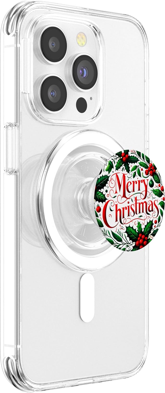 Merry Christmas Funny Quote for Xmas Lovers PopSockets MagSafe PopGrip for iPhone