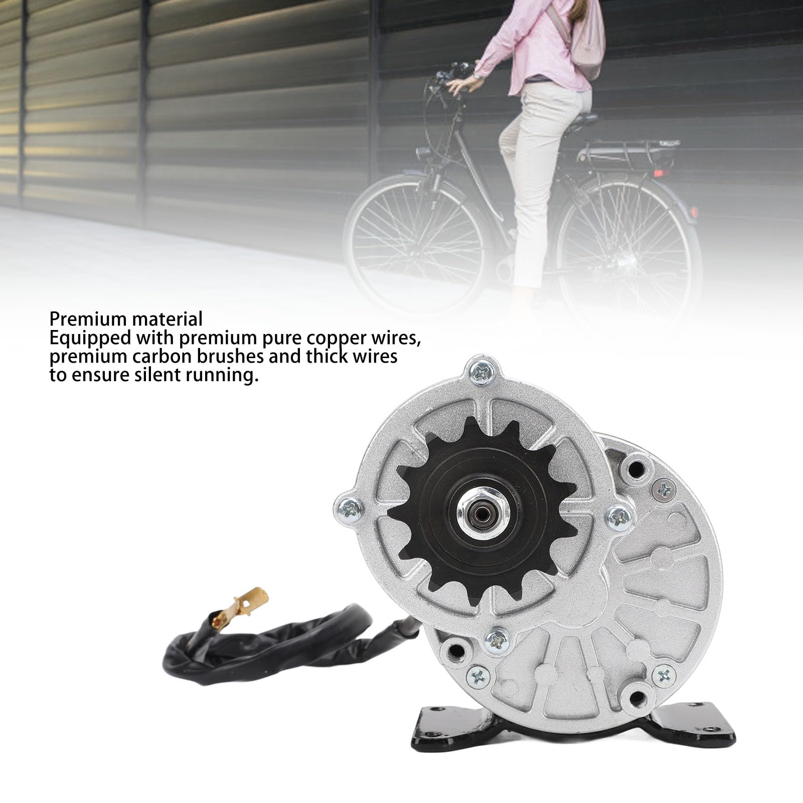 Motor Eléctrico de Reducción de Engranajes 36V 350W MY1016Z3 con Piñón de 13 Dientes