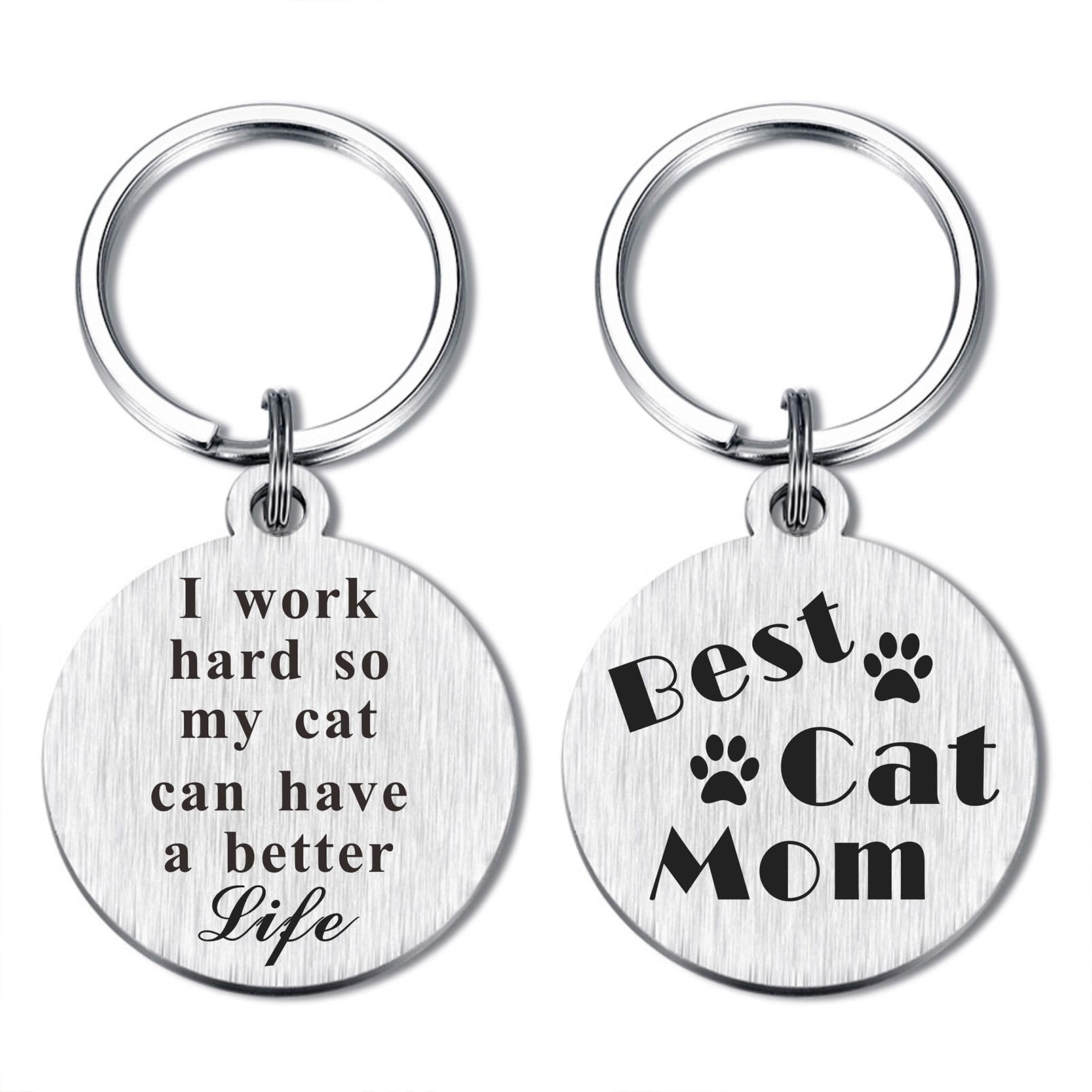 Emideary Cat Gifts for Men Women - Cat Lovers Keychain - Cat Key Chain