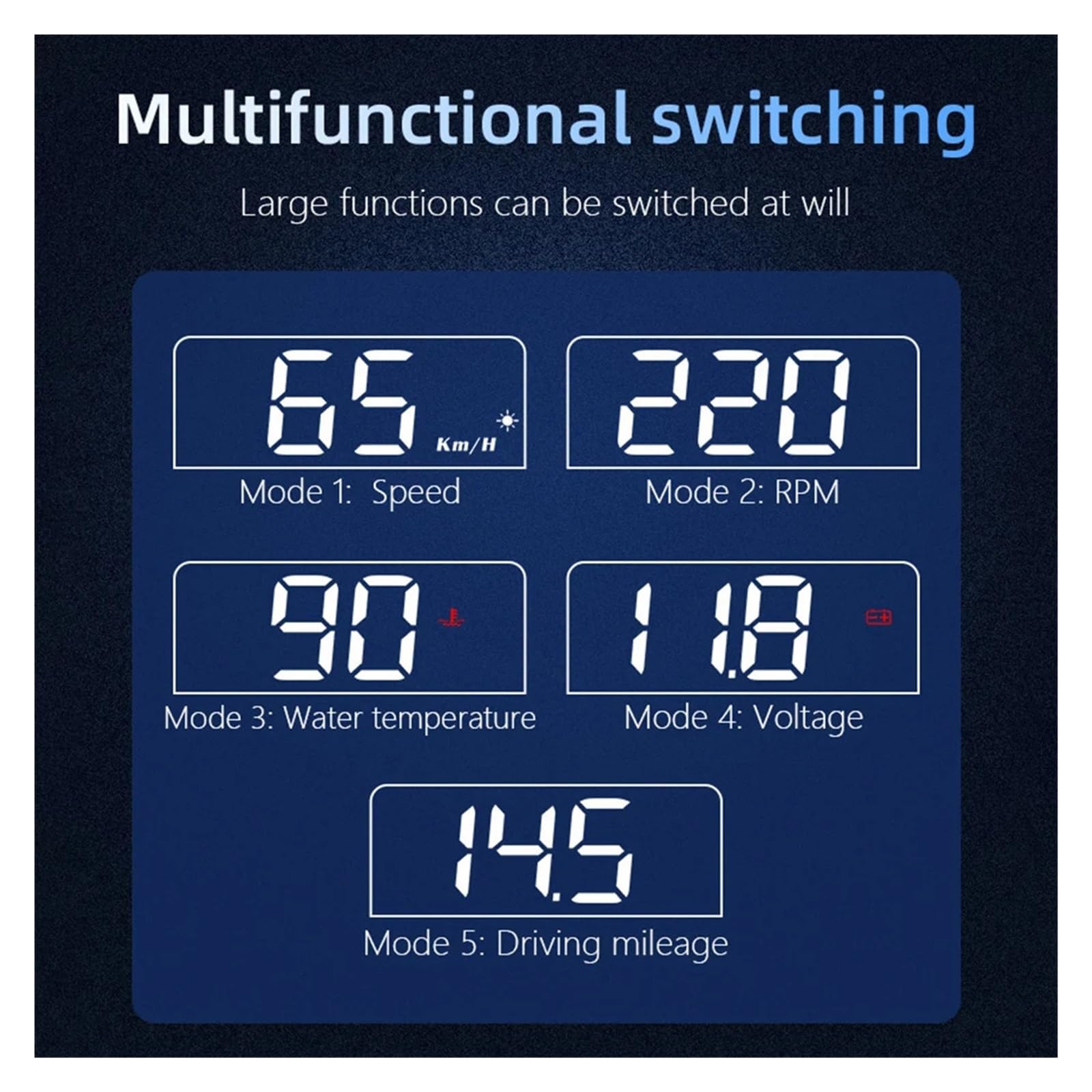 Panele Instrumentów Samochodowych Automatyczny Elektroniczny Alarm Napięcia Przedniej Szyby RPM Samochód HUD System Ostrzegania O Przekroczeniu Prędkości Projektor Wyświetlacz Head Up