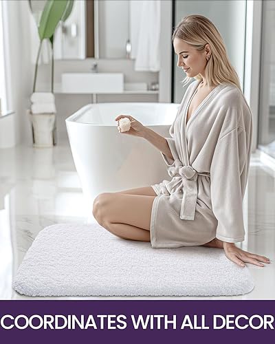 Miniatura 7 de DEXI Alfombra de baño extra suave y absorbente, lavable con máquina para secar, alfombra antideslizante para bañera, ducha y baño