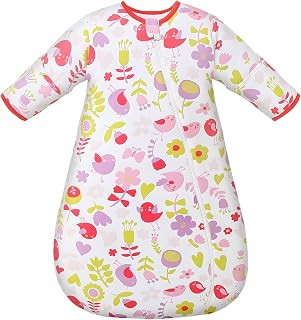 MIKAFEN Baby Sleeping Bag Long Sleeves winter 3.5Tog 100% Organic Cotton Sleeping Bag (32-36in/18-30 Months)