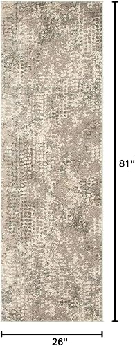 Miniatura 2 de Tapete Unique Loom colección Jardin para múltiples áreas, abstracta, vibrante, Polipropileno, GrisMarrón